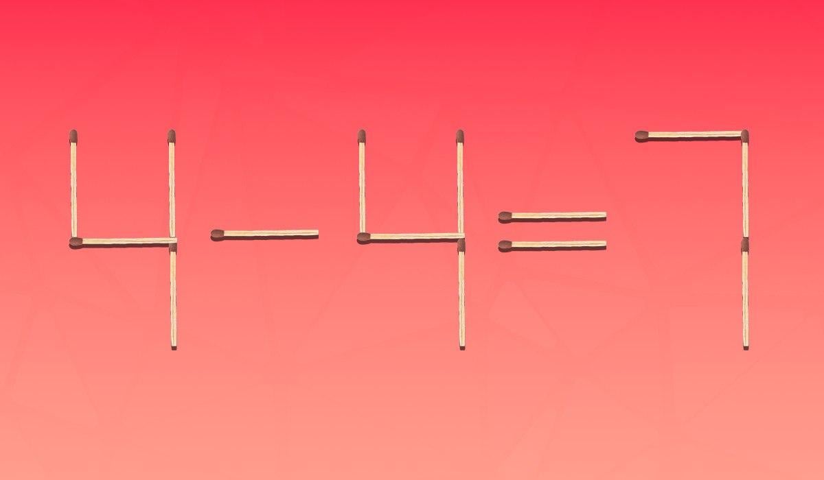 Matematický hlavolam: stačí táhnout pouze jednu sirku.