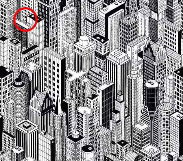 Řešení hádanky - kočka je zvýrazněna