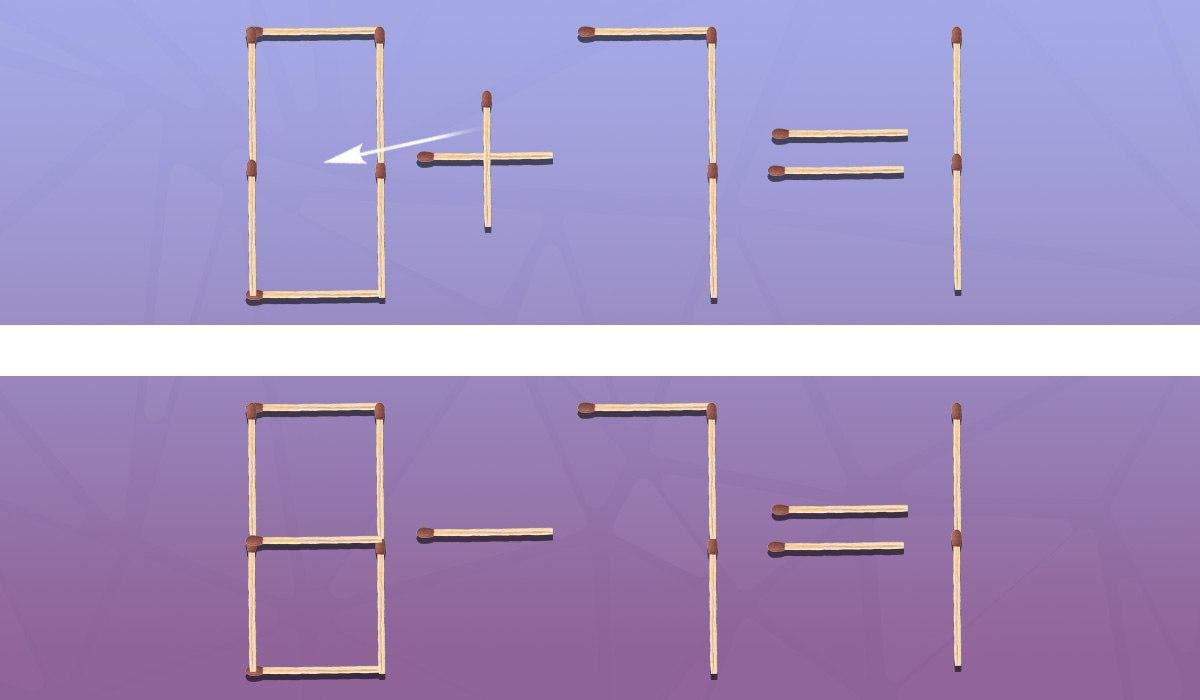Aby byla rovnost správná, musíte posunout jednu sirku: rychlý IQ test