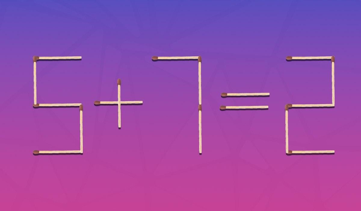 Stačí posunout jednu sirku a rovnost se stává správnou: test inteligence