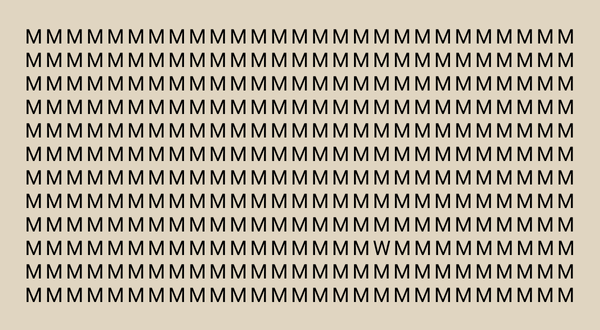 Původní hádanka - najděte W mezi M