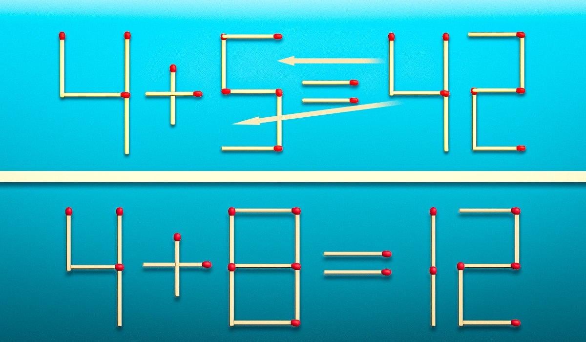Přetáhněte 2 zápalky a rovnost se stane správnou: rychlý IQ test