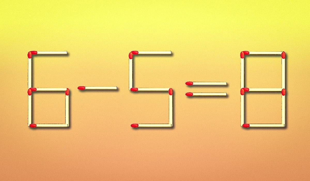 Přesuňte jen jednu sirku za 10 sekund: test inteligence