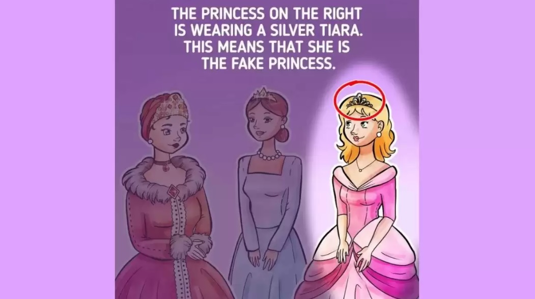 Hádanka IQ testu: najděte falešnou princeznu na obrázku