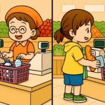 IQ test: najděte 3 rozdíly na obrázku dívky v obchodě