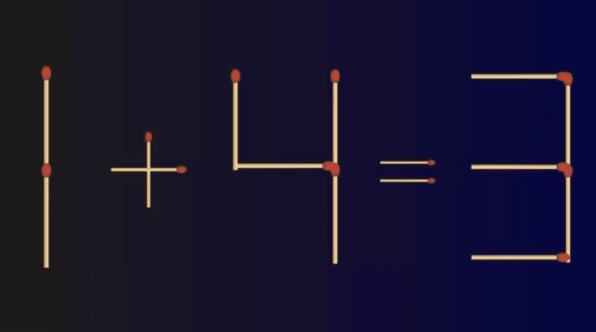 Aby byla rovnice správná - přesuňte jednu shodu / obrázek fresherslive.com