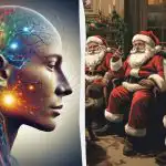 Najděte ženu mezi otci Mrazy za 5 sekund: rychlý IQ