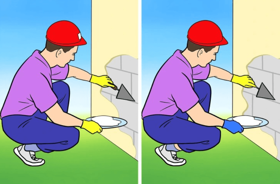 Hádanka najdi 5 rozdílů - obrázek stavitele